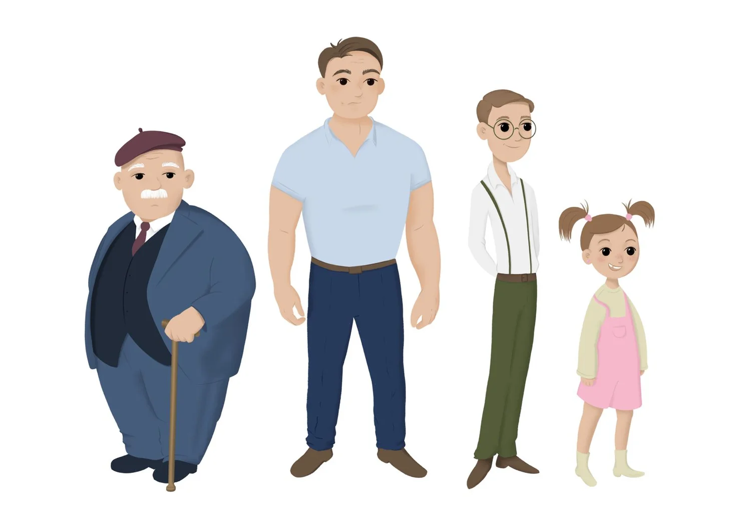 Warm family moment illustration by Daniela Collomb